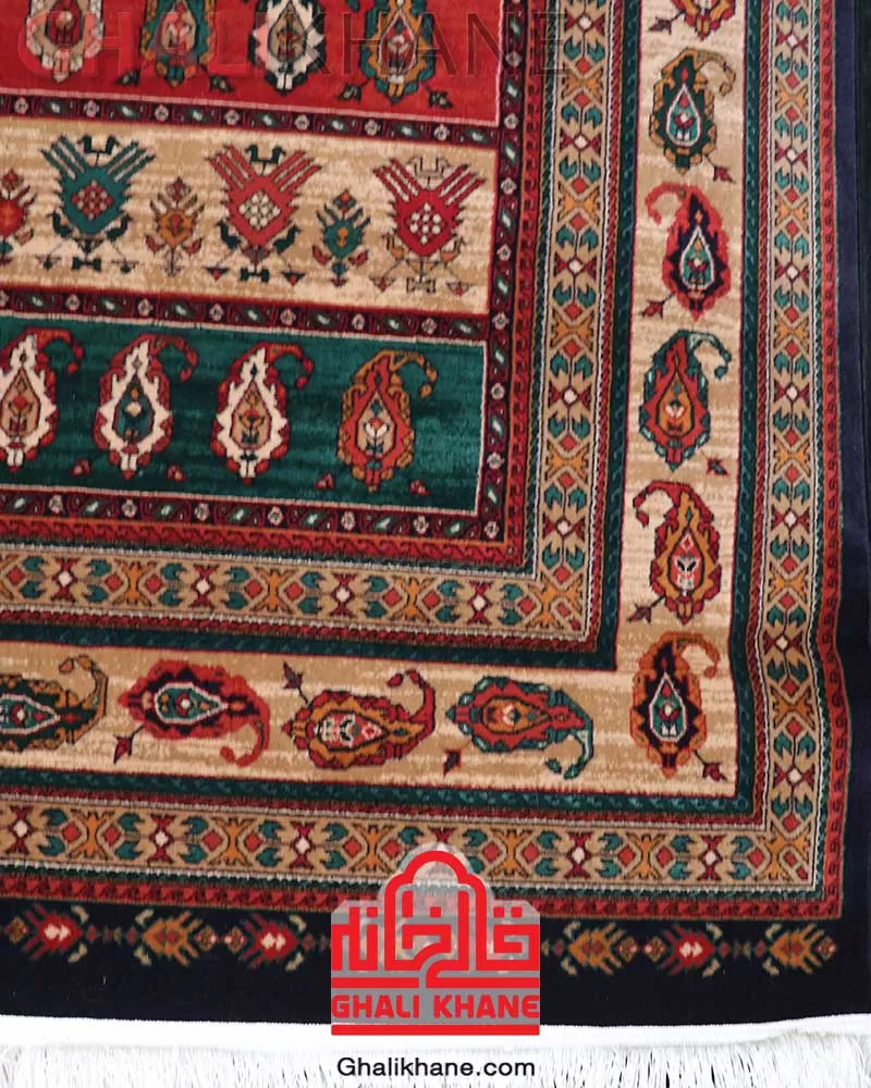 فرش هیوا 700 شانه طرح طره سبز