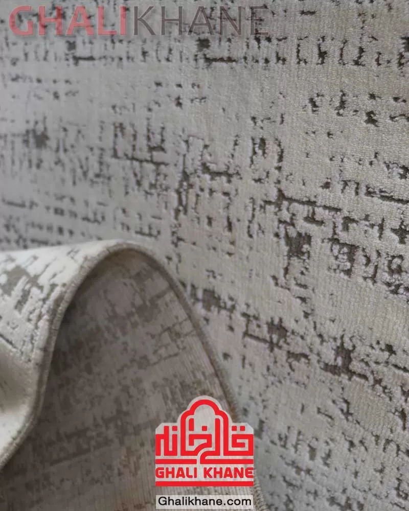 فرش ماشینی مشهد 350 شانه کد 39263 کرم