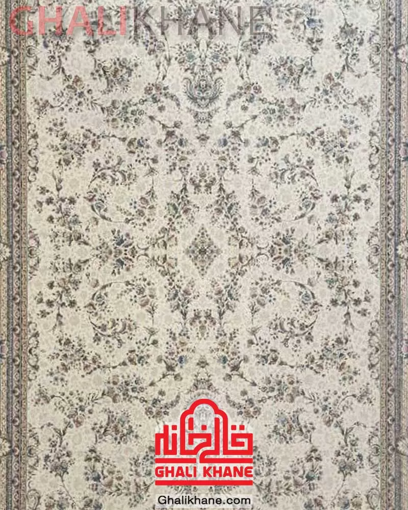 فرش نگین مشهد 1500 شانه کد 1519 کرم