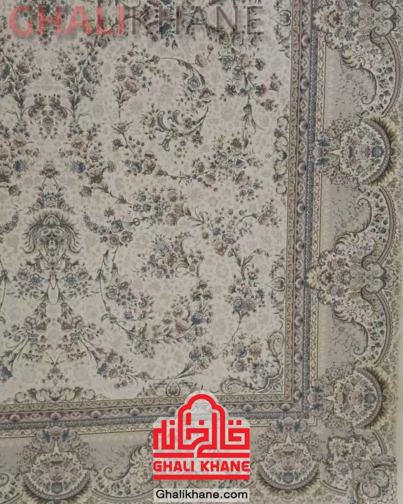 فرش نگین مشهد 1500 شانه کد 1519 کرم