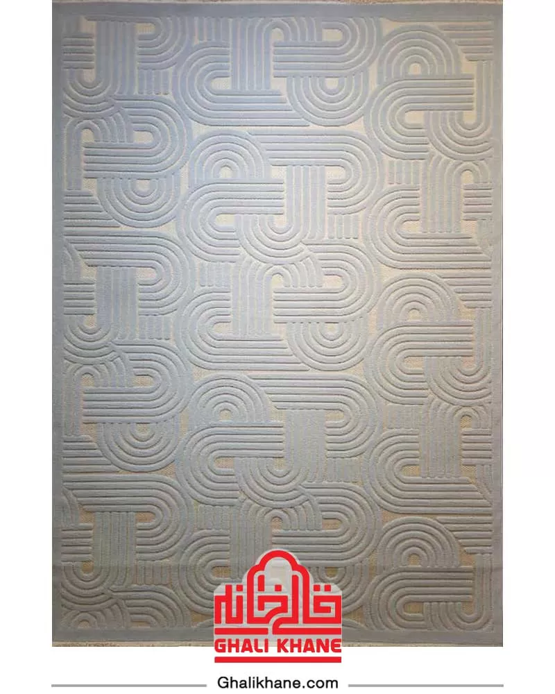 فرش آرمانی کلکسیون دلوکس کد 5104 رنگ اسکای