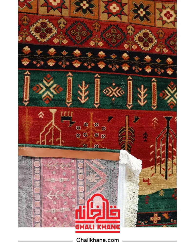 فرش هیوا  700 شانه طرح تمام سبز کد 520 سبز