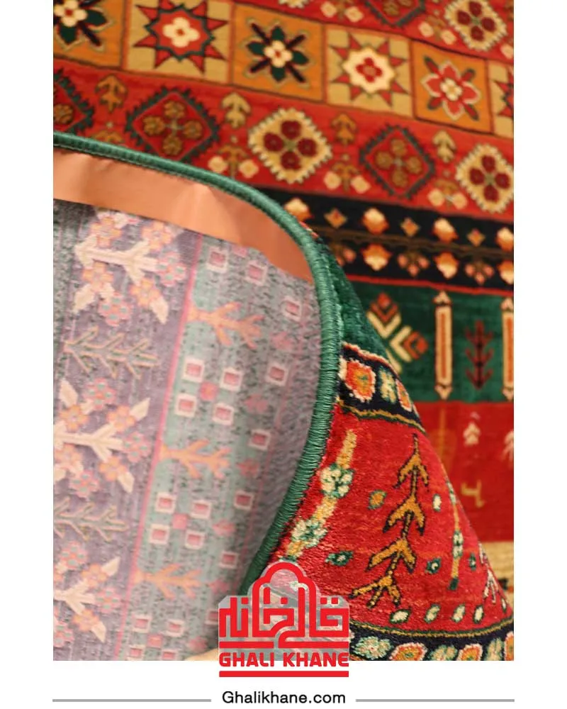 فرش هیوا  700 شانه طرح تمام سبز کد 520 سبز
