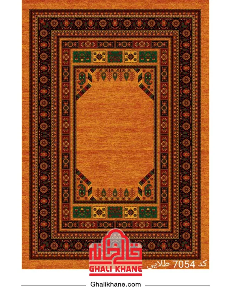 فرش سینراد 700 شانه  کد 7054 طلایی