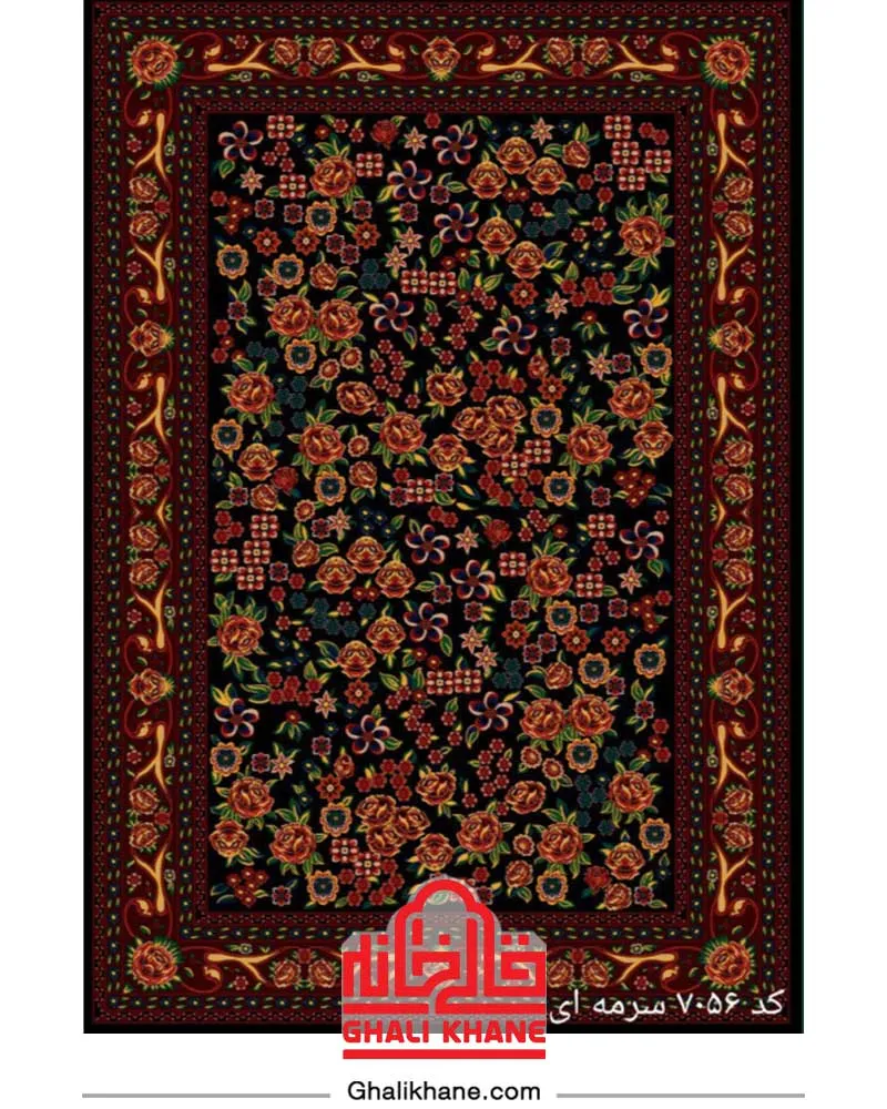 فرش سینراد 700 شانه  کد 7056 سرمه ای
