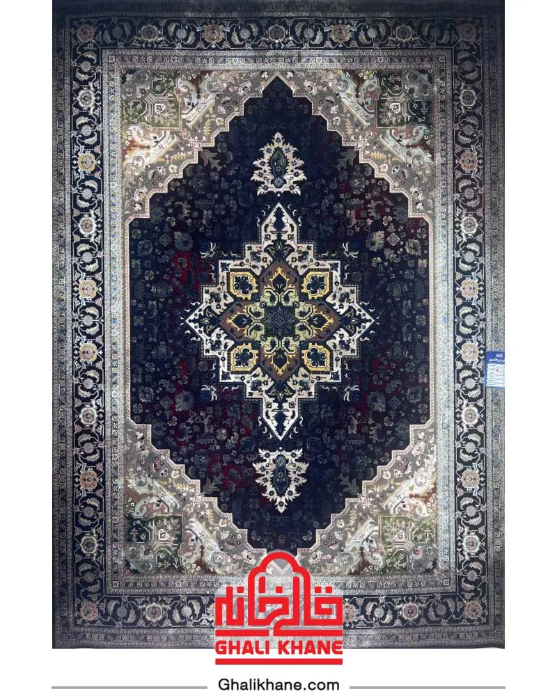 فرش بزرگمهر  کلکسیون فلورانس 1200 شانه طرح هریس کد 14053 لاکی