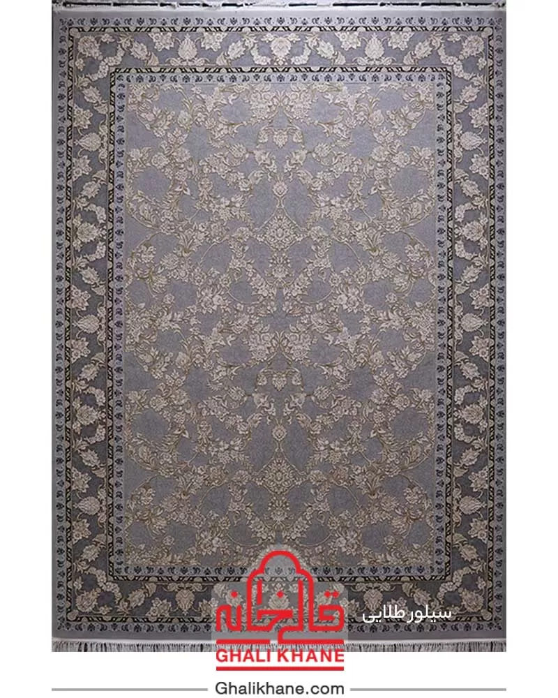 فرش زمرد مشهد کد 30004 سیلور طلایی