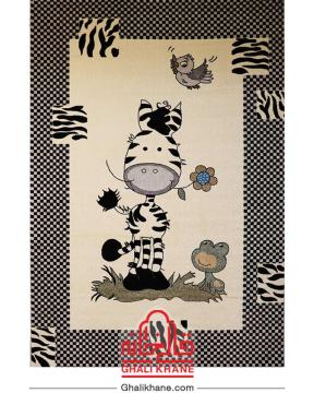 گلیم فرش ماشینی ساوین کد 4057 کرم