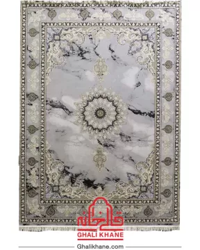 فرش زمرد مشهد 700 شانه کد 30008 طرح سنگ مرمر