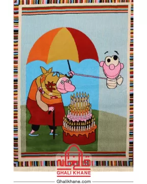 فرش ستاره کویر یزد کلکسیون شاهسون کودک 320 شانه کد SH-O370-8506