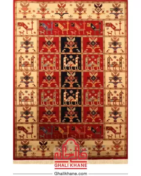 فرش ستاره کویر یزد کلکسیون شاهسون 320 شانه کد SH-B002-5050