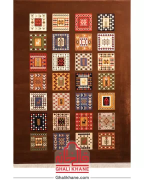 فرش ستاره کویر یزد کلکسیون شاهسون 320 شانه کد SH-B072-8888