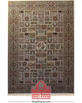 فرش ستاره کویر یزد کلکسیون شهریار 700 شانه کد QI-Q044-1000