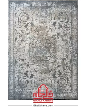 فرش مدرن پریمیوم کد P28 طرح فرانسوی زمینه نسکافه ای