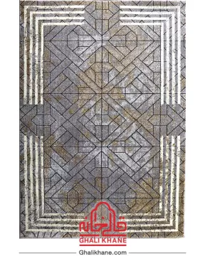 گلیم فرش سهند کلکسیون سیمین  زمینه طوسی کد O26