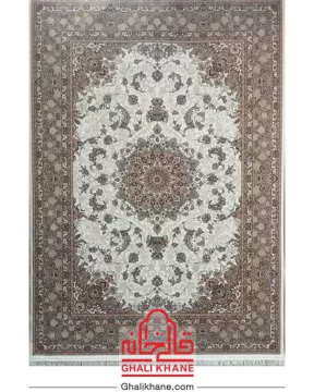 فرش ماشینی مشهد 700 شانه رنگ زمینه کرم کد 87010