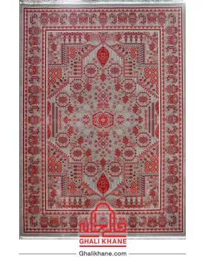 فرش تهران کلکسیون آوانگارد 1200 شانه طرح درختی دودی لاکی مسی