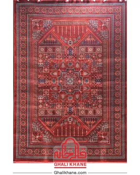 فرش تهران کلکسیون آوانگارد 1200 شانه طرح ترنج لاکی سبز