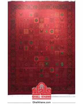 فرش مهرآور کلکسیون لاکی 700 شانه طرح خشتی روناسی