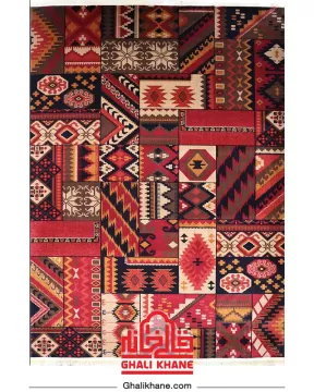 گلیم فرش سهند کلکسیون جیران کد 813 زمینه لاکی