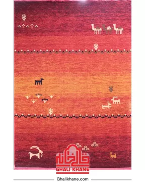 گلیم فرش سهند کلکسیون جیران کد 826 زمینه لاکی