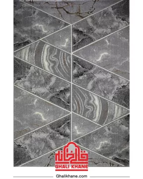 گلیم فرش سهند کلکسیون سیمین  زمینه طوسی کد O30