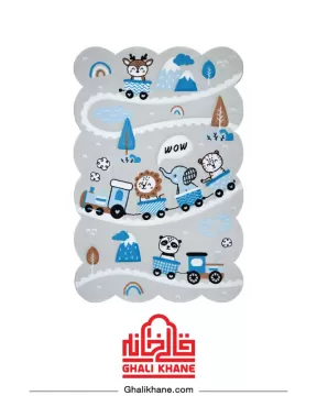 فرش فانتزی کودک زرباف طرح قطار