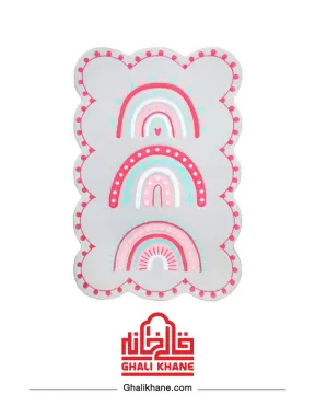 فرش فانتزی کودک زرباف طرح رنگین کمان