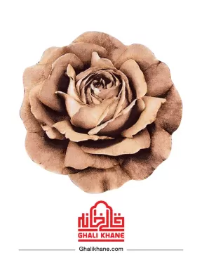 فرش سه بعدی زرباف طرح رز مینیاتوری