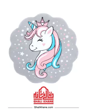 فرش  فانتزی کودک زرباف طرح یونیکورن