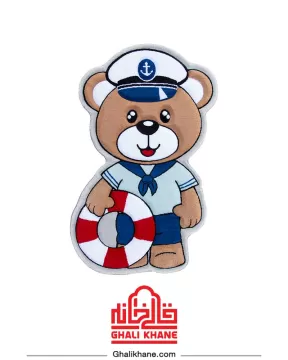 فرش فانتزی کودک زرباف طرح خرس ملوان