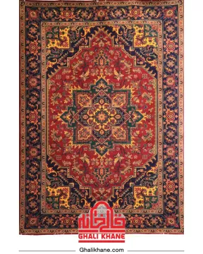 فرش هیوا کلکسیون سبز 700 شانه طرح هریس کد 1501