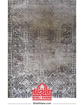 گلیم فرش ماشینی ساوین کد 2234 شکلاتی