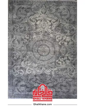 گلیم فرش ماشینی ساوین کد 4100 طوسی