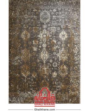 گلیم فرش ماشینی ساوین کد 4061 طوسی