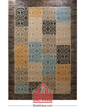 گلیم فرش ماشینی ساوین کد 4044 طوسی