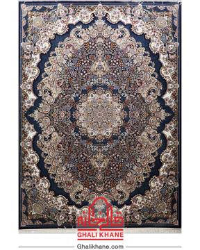 فرش ماشینی مشهد 700 شانه کد 722100 سرمه ای