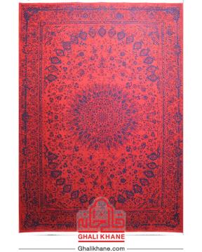 فرش تهران کلکسیون آوانگارد 1200 شانه طرح دلوان لاکی سرمه‌ای