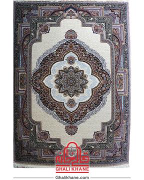 فرش زمرد مشهد 700 شانه کد 25034 طرح باغ معلق