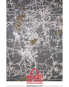 فرش ماشینی طرح پلاتینیوم کد 6012 زمینه طوسی