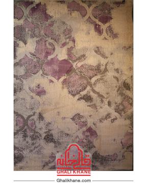 فرش ماشینی طرح کالرفول کد 1405 زمینه بنفش