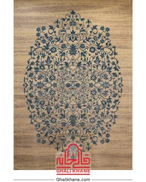 گلیم فرش ماشینی ساوین کد 4052 کرم