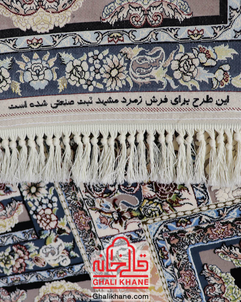 فرش زمرد مشهد 1200 شانه کد 22000 کرم