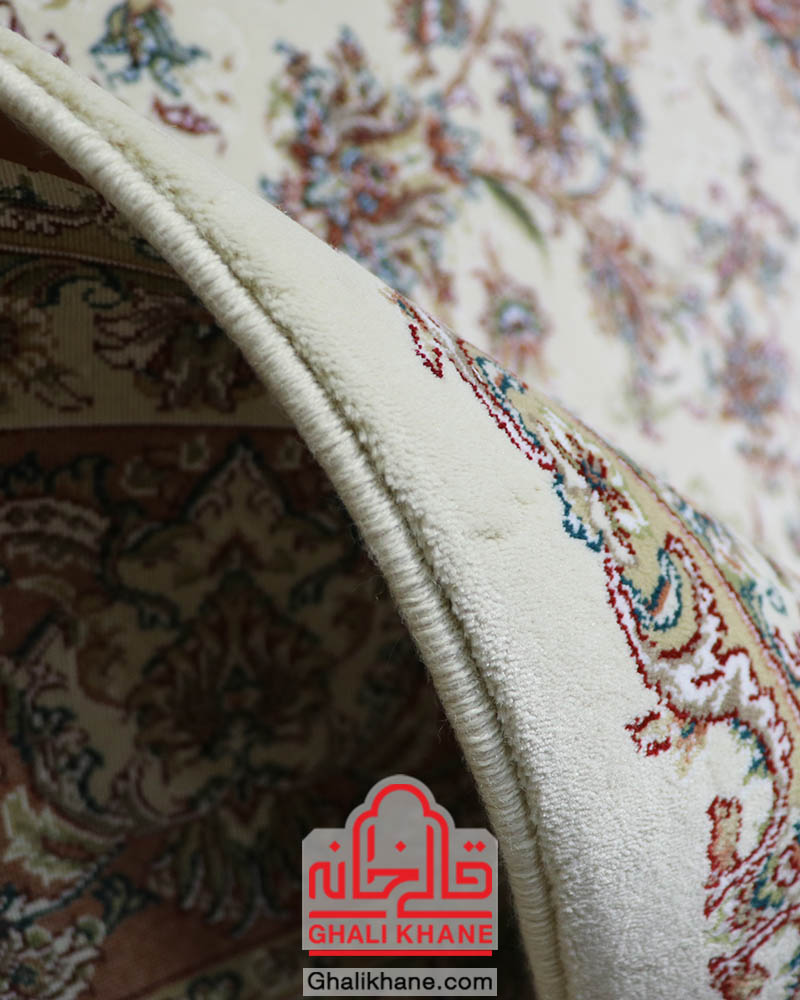 فرش زمرد مشهد 700 شانه کد 14003 کرم