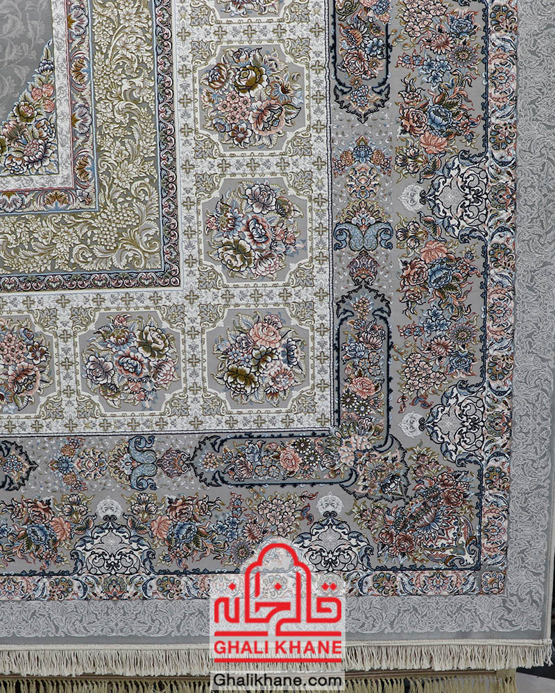 فرش نگین مشهد 1200 شانه کد 1215 طوسی