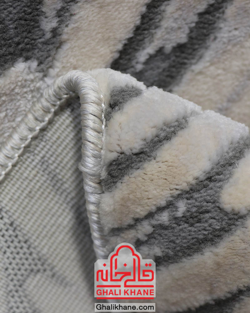 فرش ماشینی طرح پالادیوم کد G-0017 زمینه طوسی