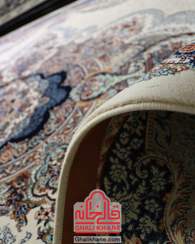 فرش زمرد مشهد 700 شانه کد 25027 کرم