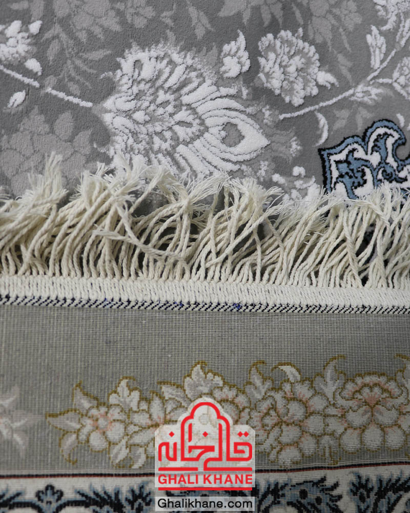 فرش نگین مشهد 1200 شانه کد 1217 نقره ای