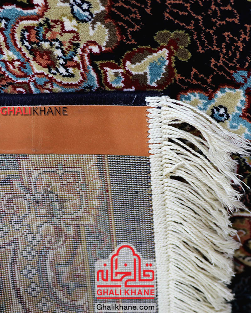 فرش زمرد مشهد 500 شانه کد 18130 سرمه ای