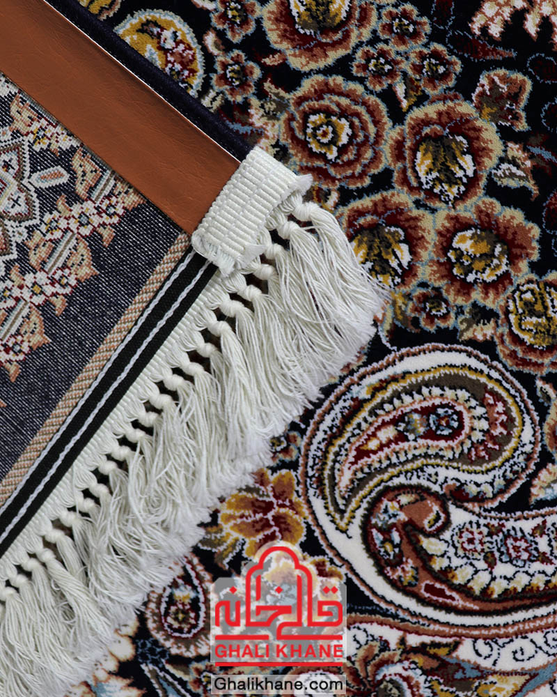 فرش زمرد مشهد 700 شانه کد 25009 سرمه ای